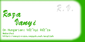 roza vanyi business card